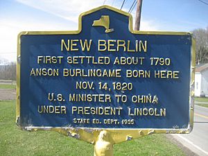 Anson Burlingame born New Berlin NY
