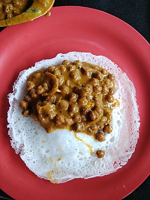 Appam with kadala curry from kerala