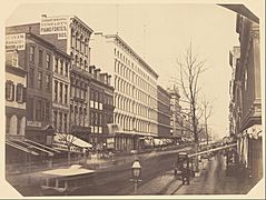 Attributed to Silas A. Holmes (American - Broadway Looking North from Between Grand and Broome Streets - Google Art Project
