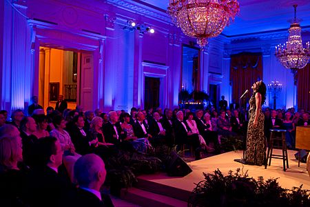 Audra McDonald performs in the East Room of the White House, 2013