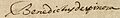 Benedictus de Spinoza - Letter in Latin to Johannes Georgius Graevius (Epistolae 49), 14 December 1664 - Signature