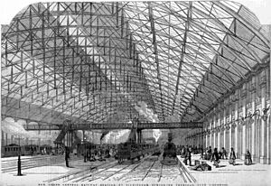 Birmingham New Street station in 1854