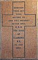 Braemar, Mar Lodge Estate, St Ninian's Chapel - wall plaque 01