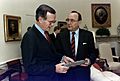 Bush senior und Hans-Dietrich Genscher
