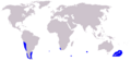 Cetacea range map Dusky Dolphin