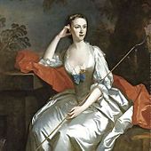Crop of Portrait-Of-Lady-Jane-Douglas,-Full-Length,-As-A-Shepherdess-Seated-In-A-Landscape