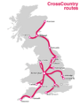 CrossCountry route map