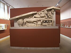Dionysos Vacchos pediment at the Museum of Corfu