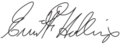 Ernest F Hollings Signature