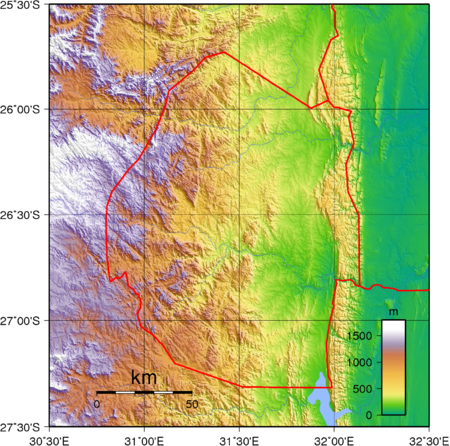 Eswatini Topography