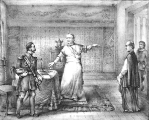 Expulsion of the Russian envoy to the Holy See Felix von Meyendorff by Pope Pius IX