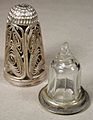 Filigree thimble with glass bottle