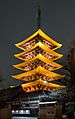 Five-storied Pagoda, Sensoji at night 2