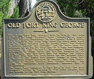 Fort King George marker, McIntosh County, GA, US