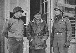 GENERAL COLLINS, FIELD MARSHAL MONTGOMERY, AND GENERAL RIDGWAY