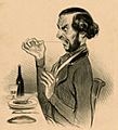 Honoré Daumier, Hey! Waitress, I prefer my soup bald! (1840), lithograph, page 34 x 27 cm. Boston Public Library