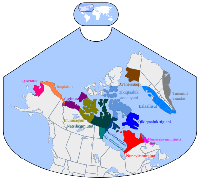 Inuktitut dialect map