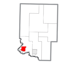 Location within Dickinson County