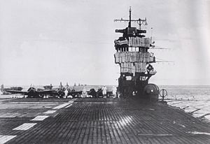 Japanese aircraft carrier Akagi Deck