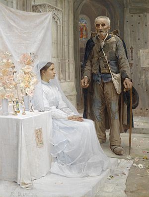 Jean Eugène Buland Almosen eines Bettlers 1880