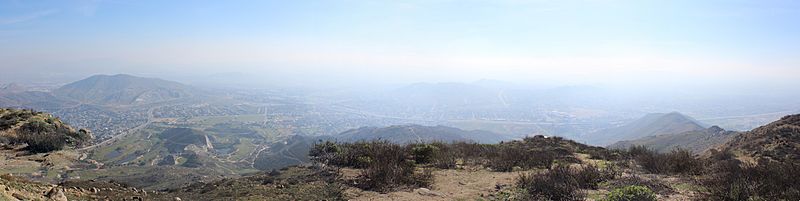 Jurupa valley as seen from the Jurupa Hills 