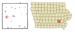 Location of Delta, Iowa