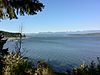 Hood Canal with mountains in background