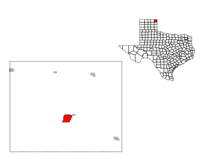 Location within Lipscomb County and Texas