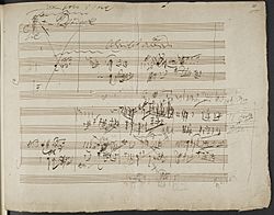 Ludwig van Beethoven - Sketches for the String Quartet Op. 131. (BL Add MS 38070 f. 51r)