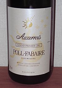 Luxembourg Auxerrois label