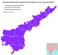 Map of Sugar industries in Andhra Pradesh
