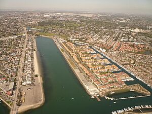 Marine Stadium Long Beach California aerial view