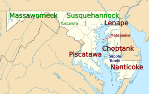 Maryland Indigenous Tribes.svg
