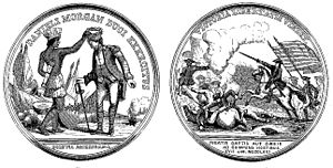 Morgan Cowpens medal etching