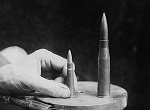 NLS Haig - Bullets from a German anti-tank rifle and a British rifle, France, during World War I