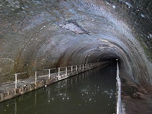 Netherton Tunnel inside northern portal dual towpath