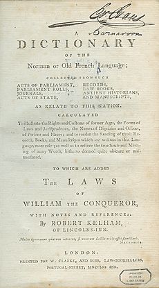 Norman dictionary 1779 Kelham