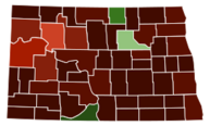 North Dakota Counties by race (2020 census)