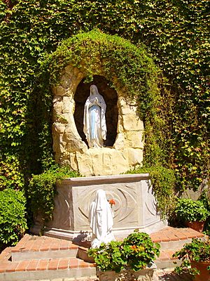 Our Lady of Lourdes grotto, Sacred Heart church