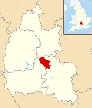 Oxford shown within Oxfordshire