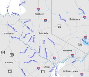 Patapsco Valley Watershed Map