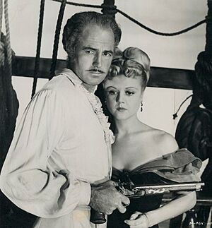 Patric Knowles-Angela Lansbury in Mutiny