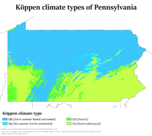 Pennsylvania Köppen