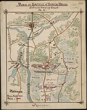 Plan of Battle of South Mills. Dismal Swamp Canal, N.C. LOC gvhs01.vhs00080