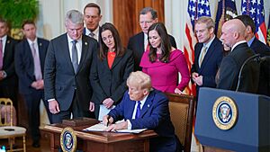President Donald Trump signs the Laken Riley Act into law