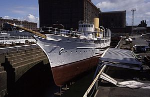 SY Nahlin, Clarence Graving Dock, Liverpool - geograph.org.uk - 604869