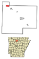 Searcy County Arkansas Incorporated and Unincorporated areas Pindall Highlighted 0555280
