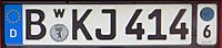 Special license plate Germany Berlin