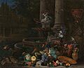 Stilleven bij een fontein Rijksmuseum SK-A-2213