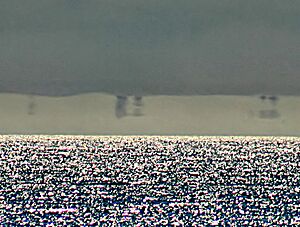 Superior mirage of boats or islands